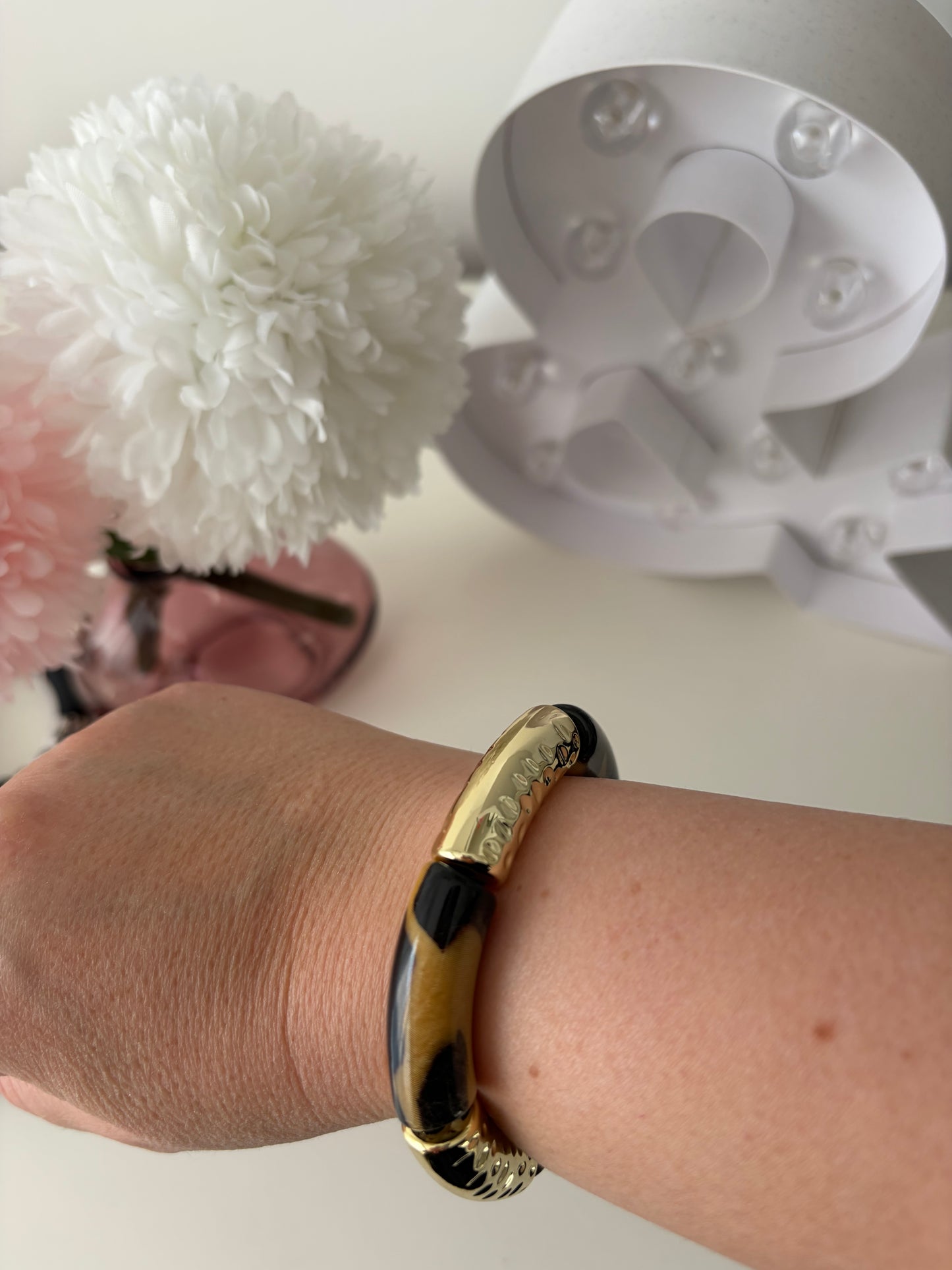 A_Bracelet Curve Animal & Gold