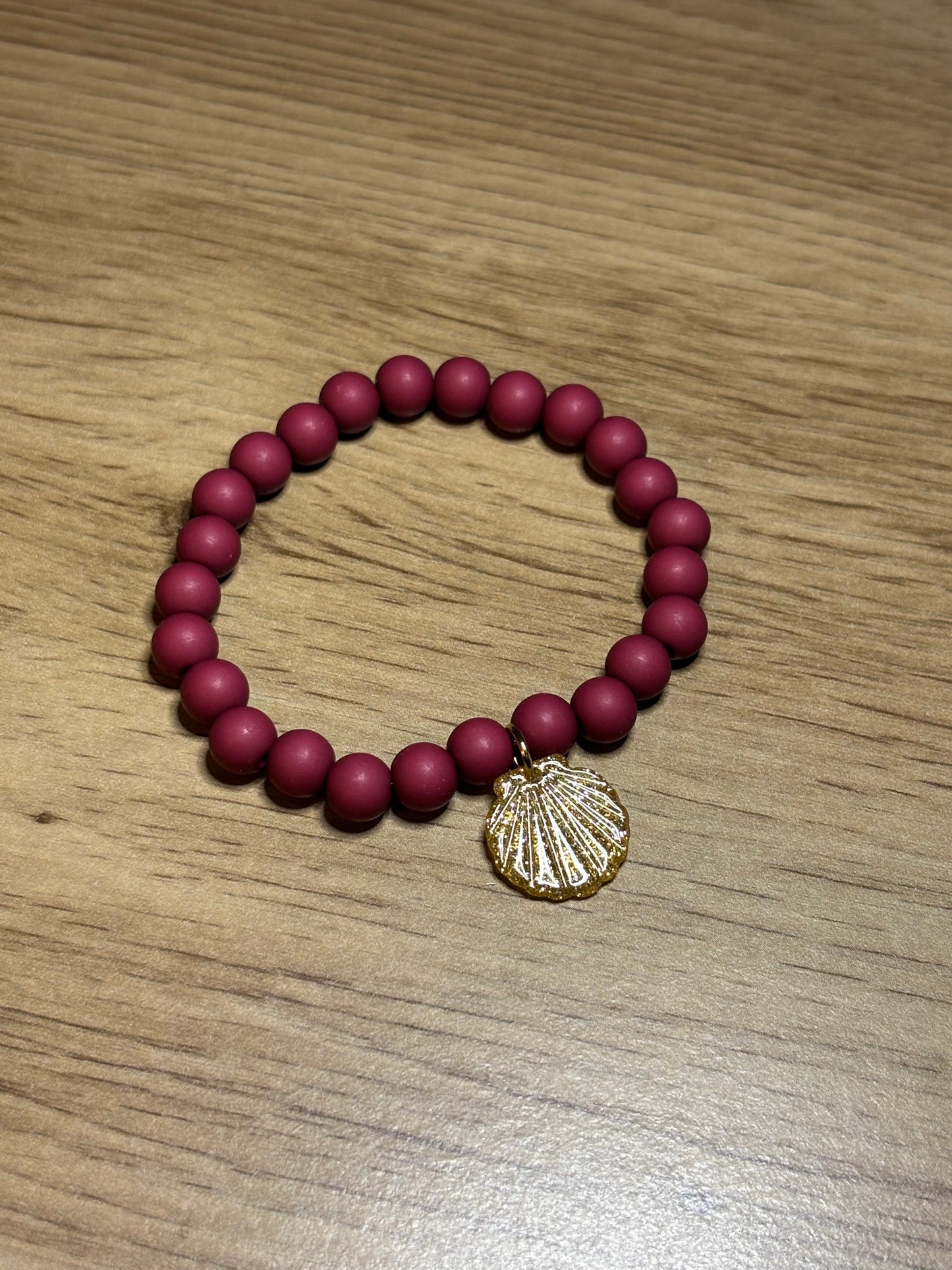 A_Bracelet Coquillage Rose doré
