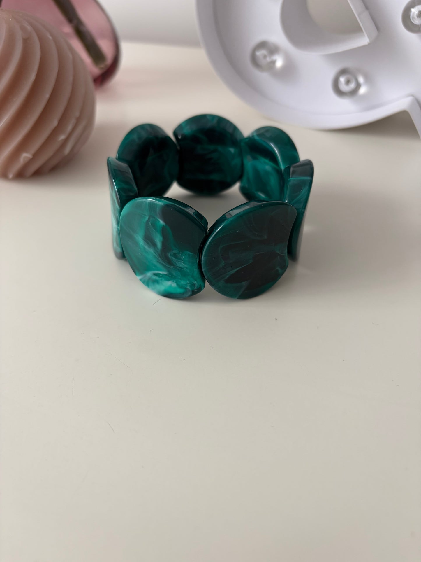 A_Bracelet Lune Vert Turquoise