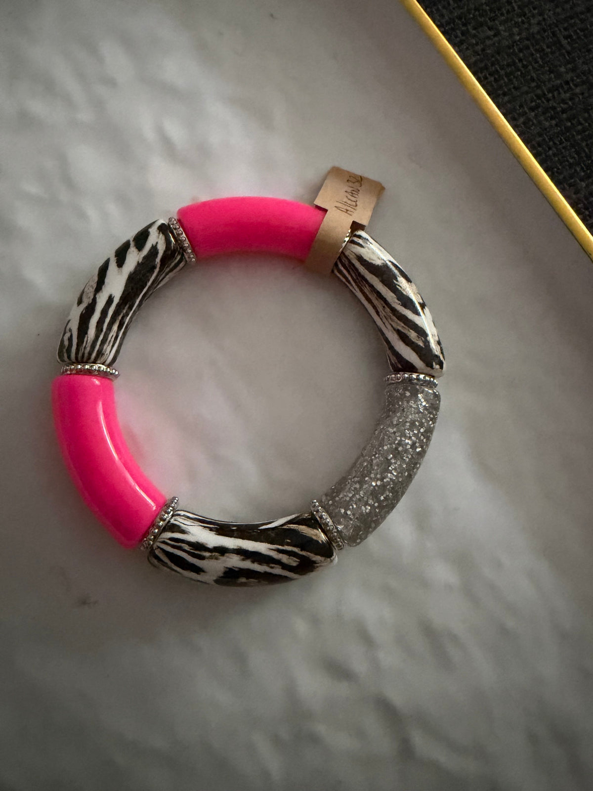 A_Bracelet Curve Fushia et léopard GM