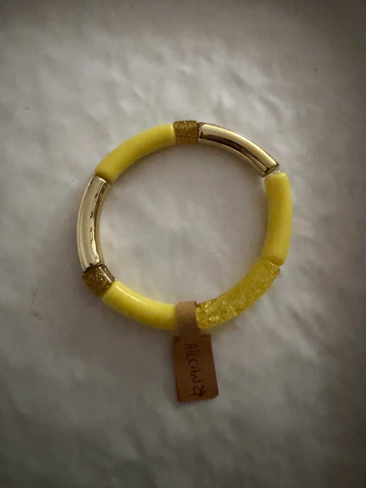 A_Bracelet curve fin jaune et gold GM