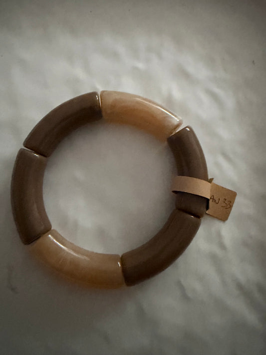 A_Bracelet Curve marron