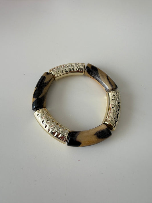 A_Bracelet Curve Animal & Gold