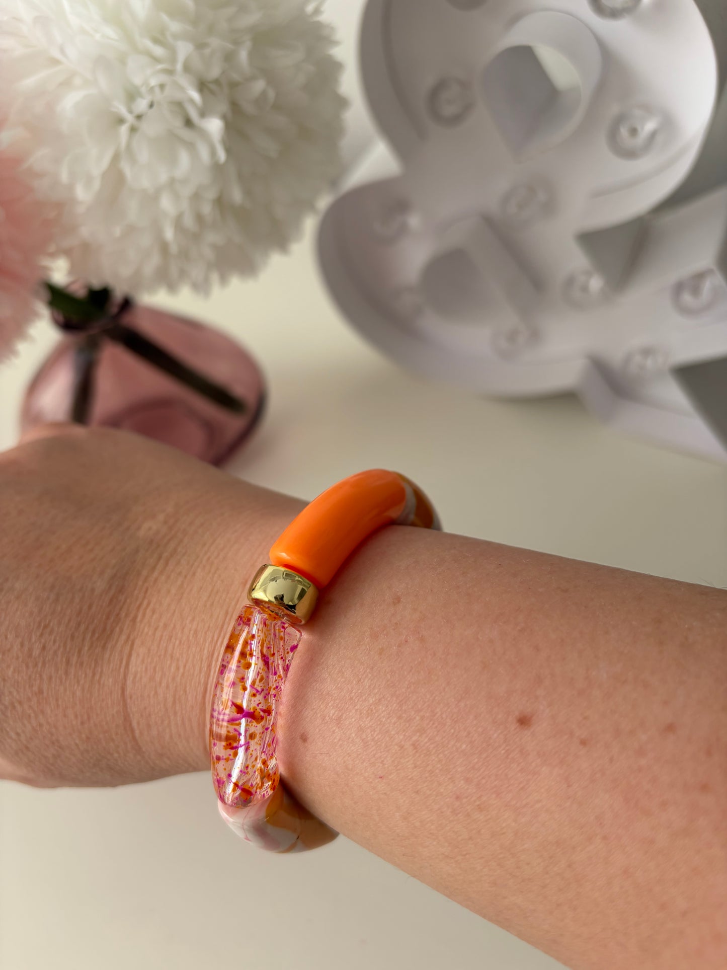 A_Bracelet Curve Floral GM