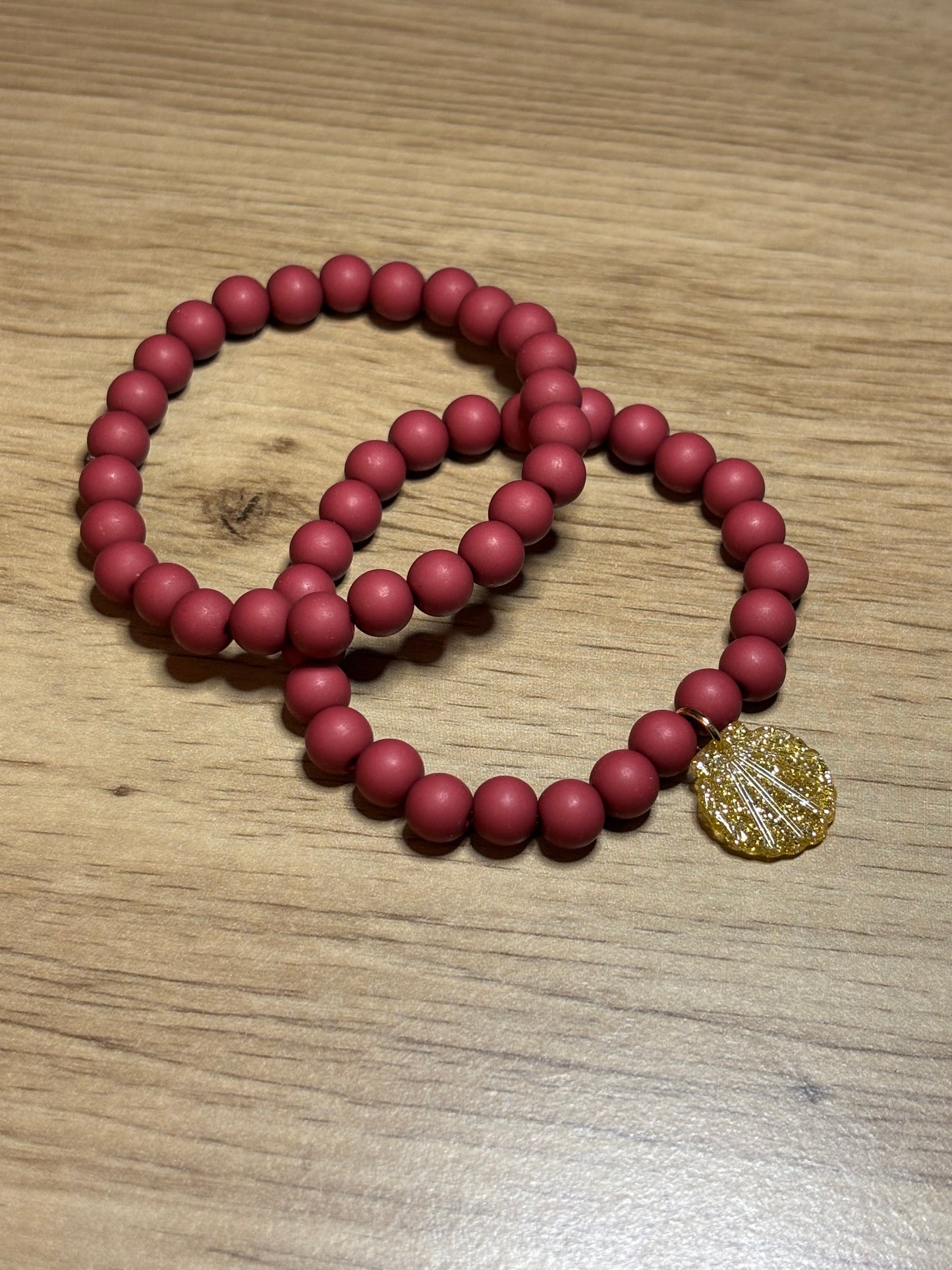 A_Bracelet Coquillage Rose doré