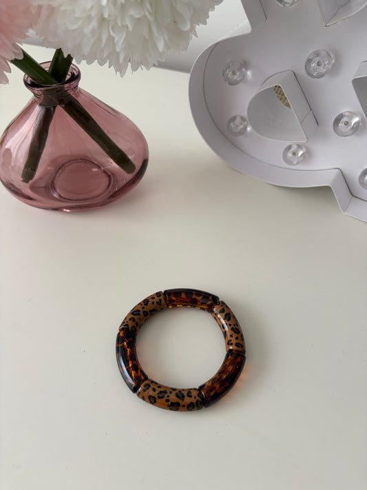 A_Bracelet Curve Marron Léopard