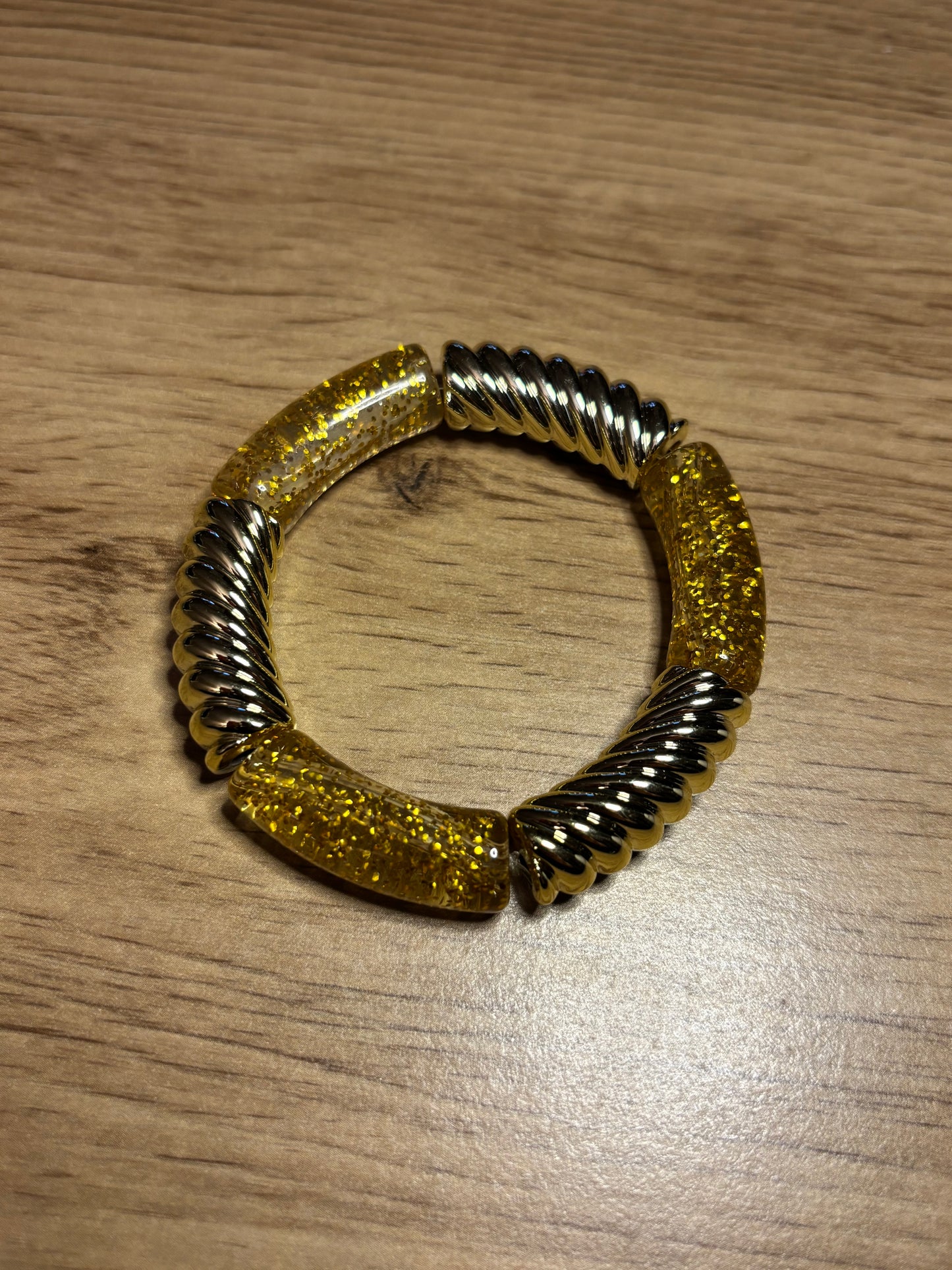 A_Bracelet Curve Gold & Silver