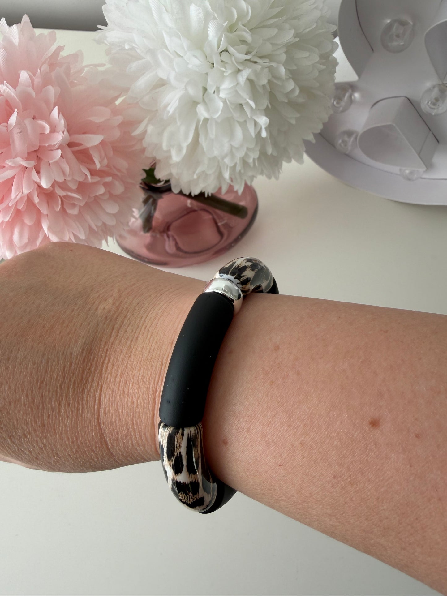 A_Bracelet Curve Black Léopard TGM