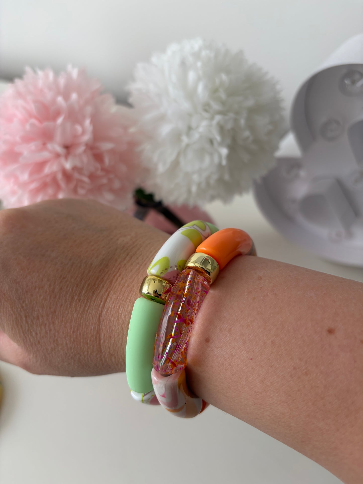 A_Bracelet Curve Floral GM