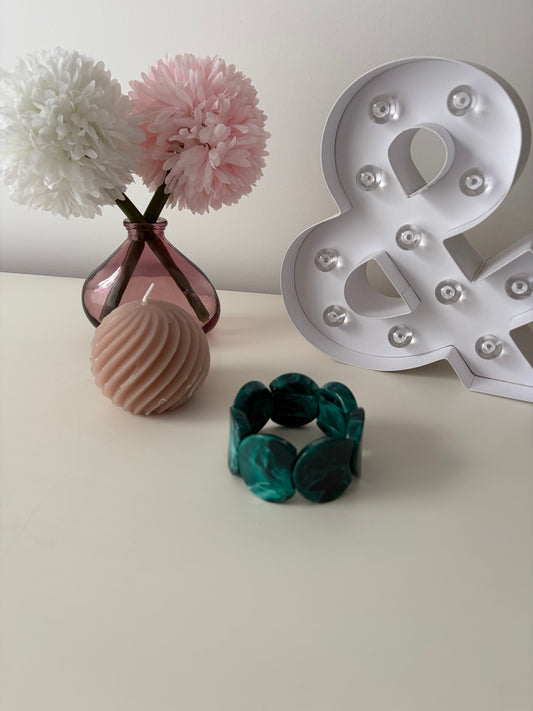 A_Bracelet Lune Vert Turquoise