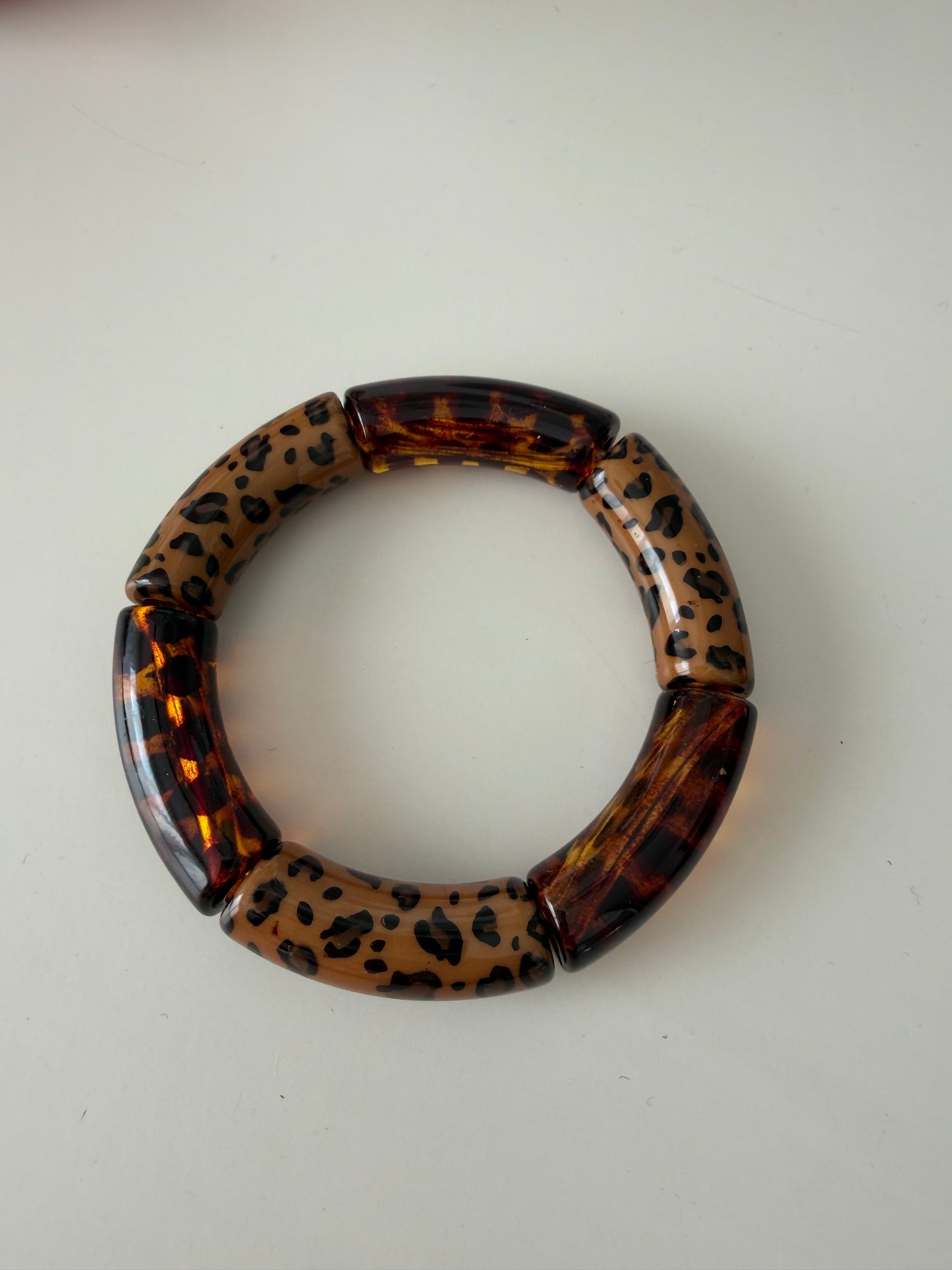 A_Bracelet Curve Marron Léopard