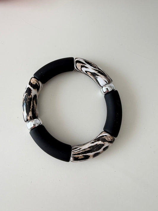 A_Bracelet Curve Black Léopard TGM