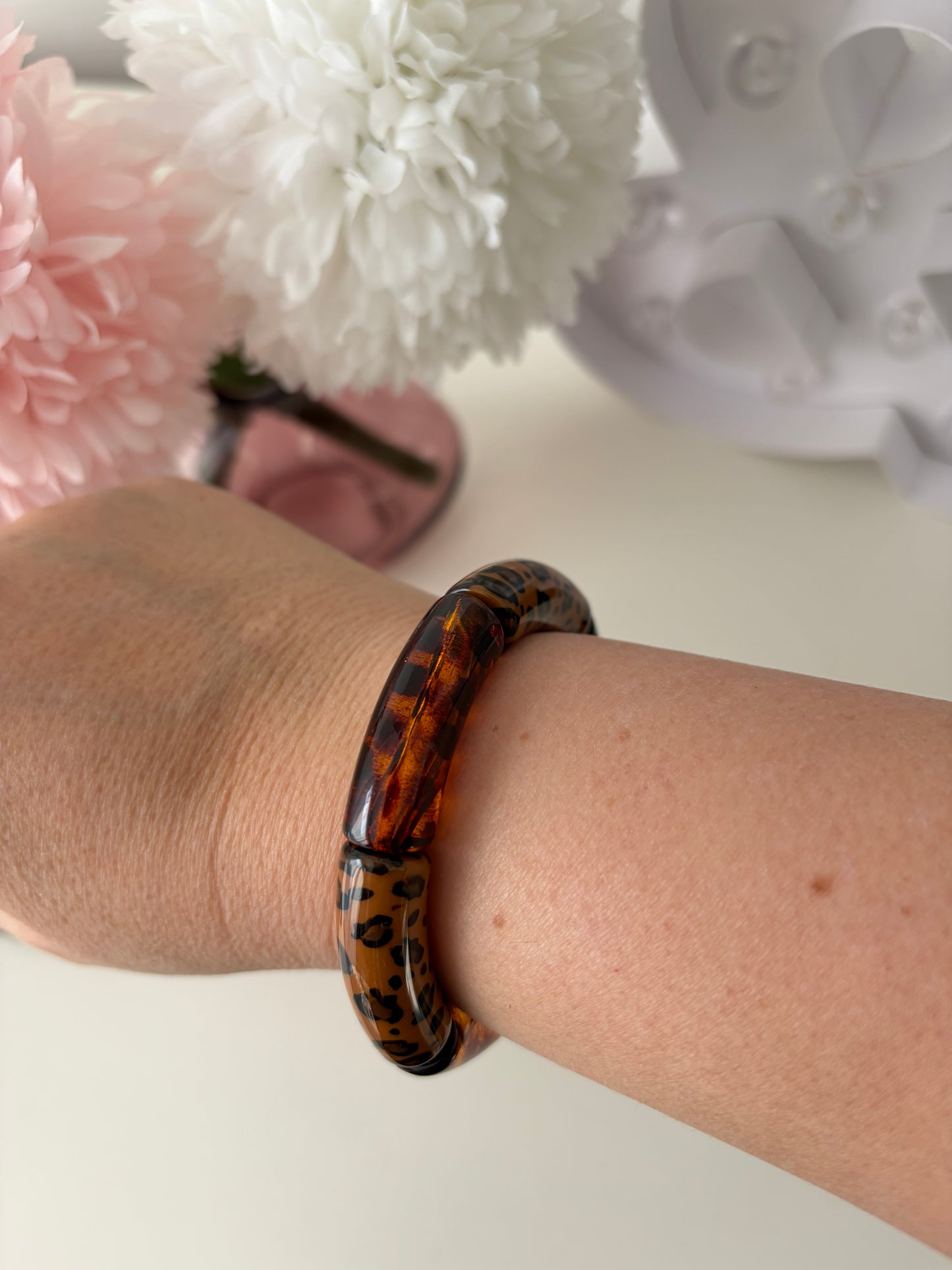 A_Bracelet Curve Marron Léopard