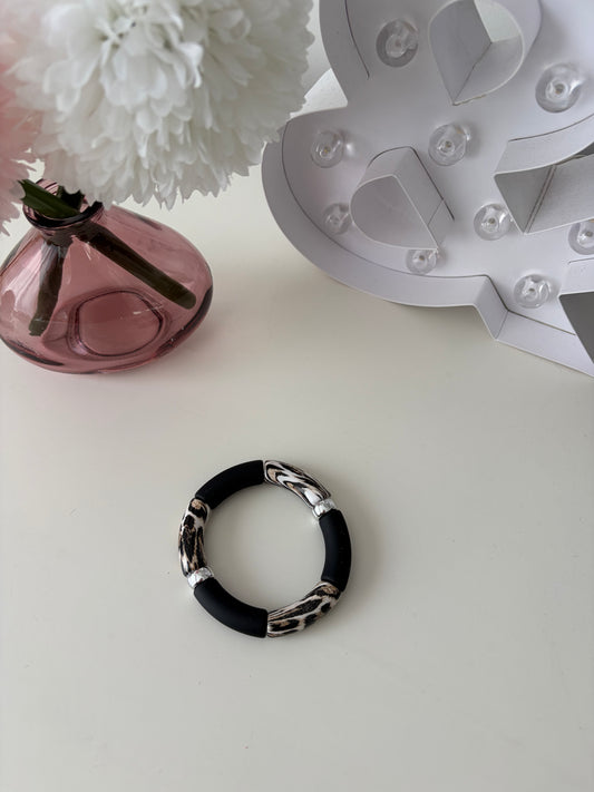 A_Bracelet Curve Black Léopard TGM