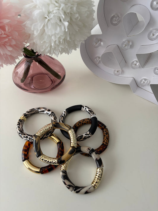 A_Bracelet Curve Marron Léopard
