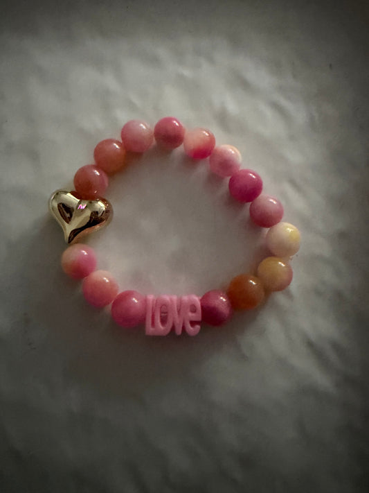 A_Bracelet perles naturelles rose